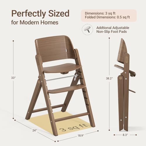 MAMAZING GrowPod Wooden High Chair, Ergonomic Seat & Easy to Clean, Toddler - Image 7