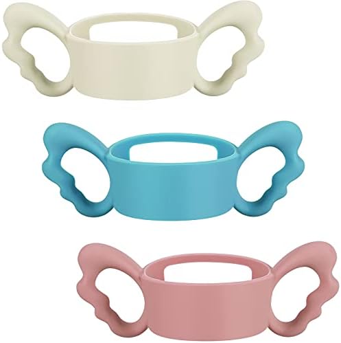 3 Pack Baby Bottle Handles Silicone Wide Neck Feeding Handle Easy Grip by Nuanchu