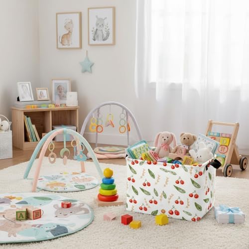 Kid Cute Rectangle Storage Basket Baby Toy Clothes Storage Bin Nursery Playroom - Image 4
