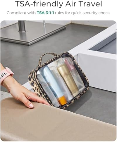 3 Pack Clear Toiletry Bag for Women, TSA Approved Organizer for Travel Size - Image 4