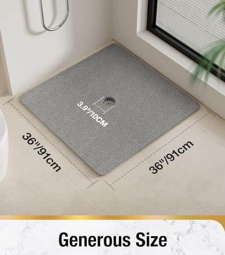 HITSLAM Square Shower Mat, 36 x 36 Inch Non Slip Bath Mat - Image 2