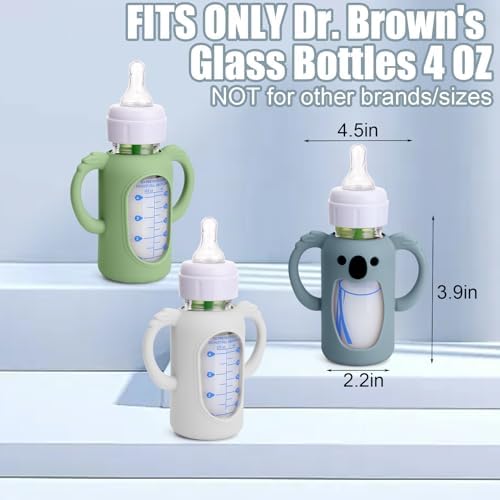 3 Pack Silicone Sleeves for Dr. Brown's Glass Bottles 4 OZ - Image 2