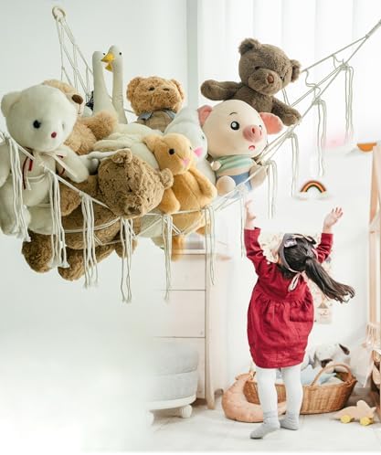 Stuffed Animal Storage Corner Hammock or Net, Toy Storage Hammock - Image 2