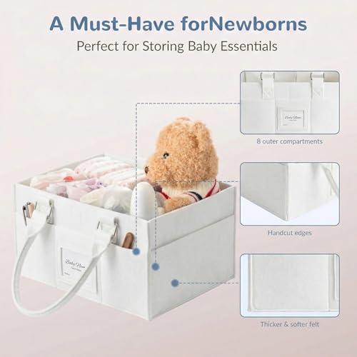 Baby Diaper Caddy Organizer, Collapsible Nursery Storage Basket - Image 5