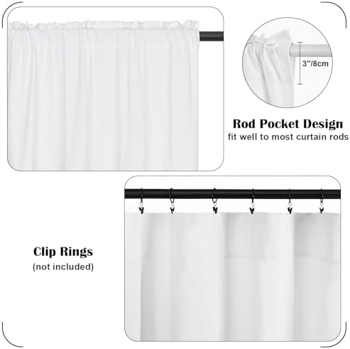 FRAMICS Farmhouse Valance Curtains, Boho Cotton Linen Kitchen Valance, Rustic - Image 6