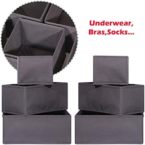 DIOMMELL 12 Pack Foldable Cloth Storage Box Closet Dresser Drawer Organizer - Image 7