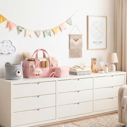 PeraBella Baby Diaper Caddy Organizer, Baby Basket Shower Gift, Portable - Image 6