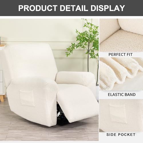 Recliner Chair Covers 4-Pieces Recliner Slipcovers Lazy Boy Chair Covers - Image 3