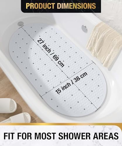 HITSLAM Non Slip Bathtub Mat, 27x15 Inch Bath Mat - Image 5