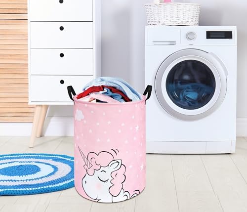 Round Laundry Basket Storage Bins Nursery Hamper Gift Baskets - Image 4