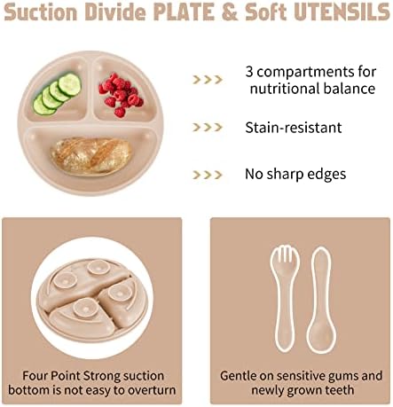 Silicone Baby Feeding Set, Suction Plate Bowl - Image 4