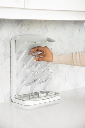 Ubbi Vertical Baby Bottle Drying Rack, Space Saving Countertop Bottle Dryer - Image 2