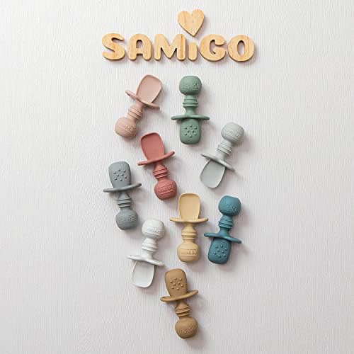 SAMiGO Silicone Baby Spoons Self Feeding 6+ Months - Image 3