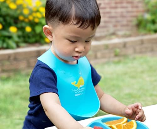 2-Pack Waterproof Silicone Baby Bib Lightweight Comfortable Easy-Wipe Clean - Image 5