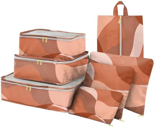 7 Set Packing Cubes Travel Luggage Organizers by BHAHB