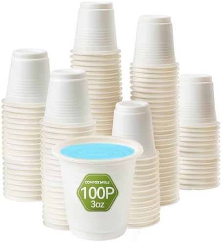 Compostable Disposable 3oz Bathroom Cups 100P Mouthwash Eco Friendly Plastic by CCWOFF