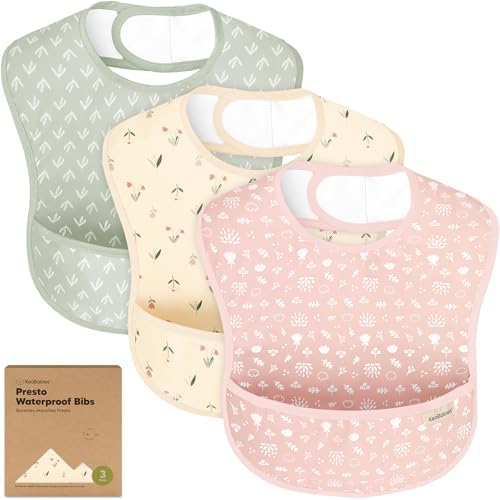 KeaBabies 3-Pack Waterproof Baby Bibs by KeaBabies