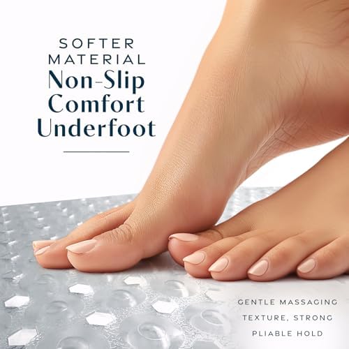 SlipX Solutions 39"x16" Power Grip Non Slip Bathtub Shower Mat - Image 4