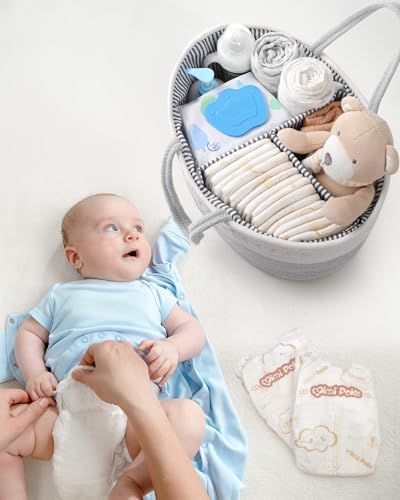 Maliton Cotton Rope Diaper Caddy Organizer - Image 6