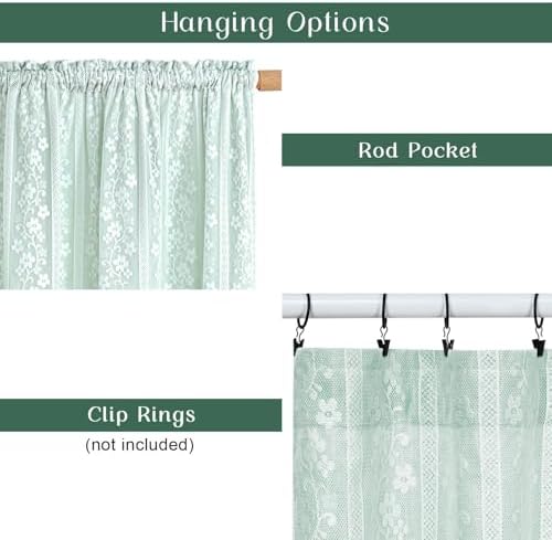 ASPMIZ Linen Kitchen Curtains 36 Inch Double Layer Kitchen Window Curtains - Image 6
