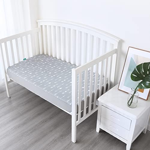 Crib Sheets for Boys and Girls Fitted 4 Pack, Neutral Crib Fitted Sheet - Image 3