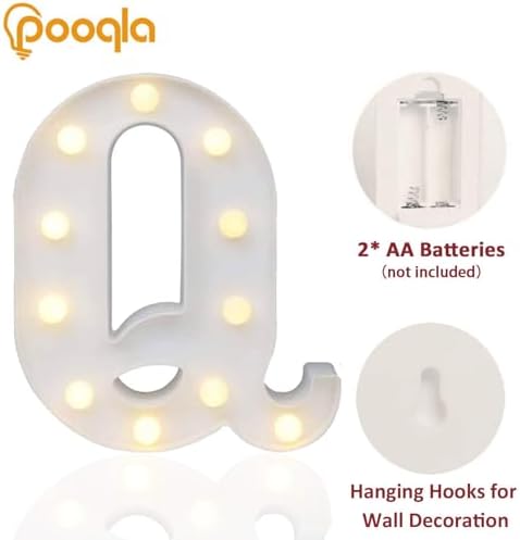 Pooqla LED Marquee Letter Lights Sign, Light Up Alphabet Letter - Image 3