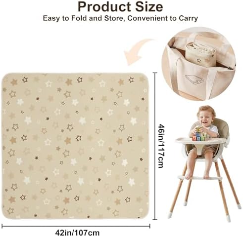 Basumee Splat Mat for Under High Chair, Waterproof & Mess-Proof Floor Mat - Image 6