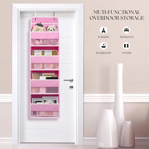 Giraffe Creation Compact Pink Over Door Organizer - Image 2