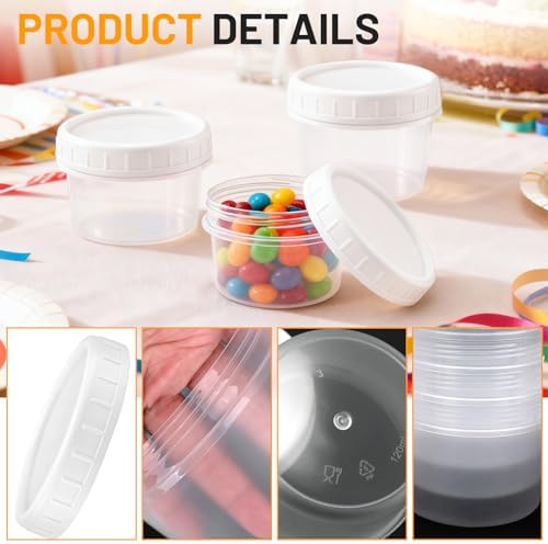 24 Pack 4 oz Food Storage Jars - Image 3