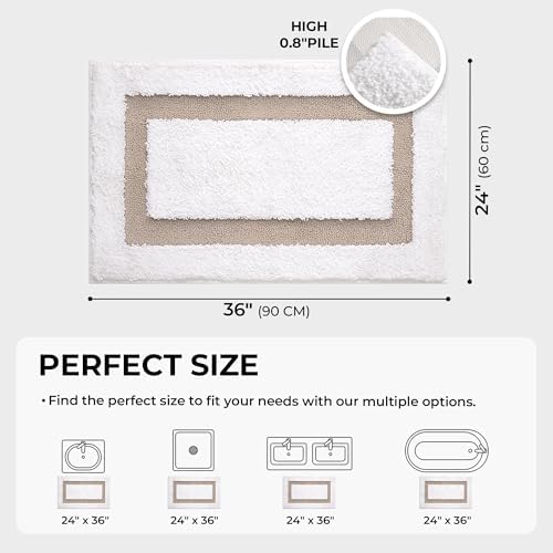 GRANNY SAYS Microfiber Bathroom Rugs Non Slip Washable, Water Absorbent - Image 2