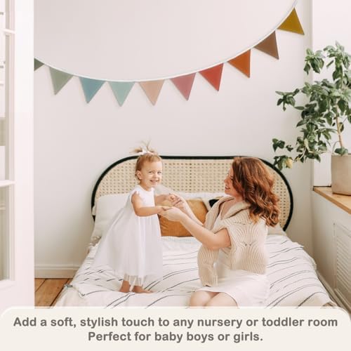 Playroom Pennant Banner Flags 5.5Ft, Nursery Baby Girls Boys Banner Toddler - Image 2