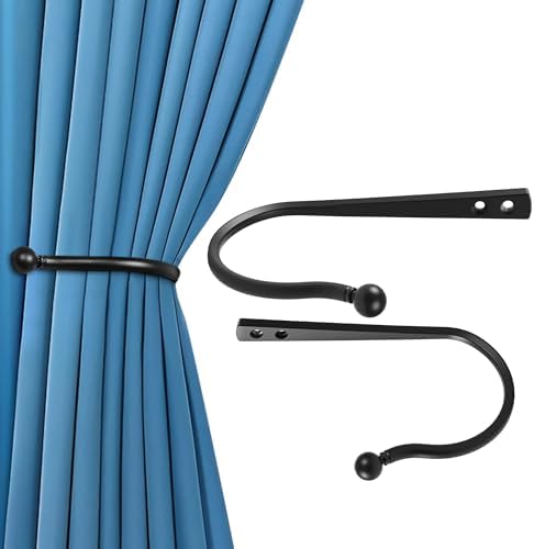 Mini Ball Curtain Holdbacks 2 Pack, Solid Zinc Alloy Wall Mounted Curtain - Image 2