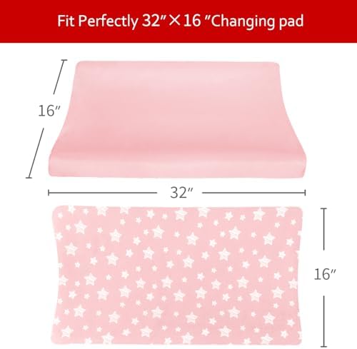 Changing Pad Cover for Girls, Lovely Print Soft Diaper Change Table Sheets - Image 4