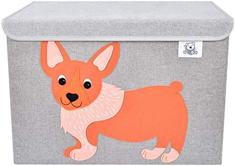 Large Toy Box Storage with Lid, Foldable Fabric Toy Chest Storage - Image 2