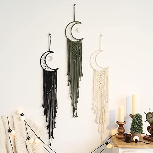 Black Macrame Moon Dream Catcher - Image 5