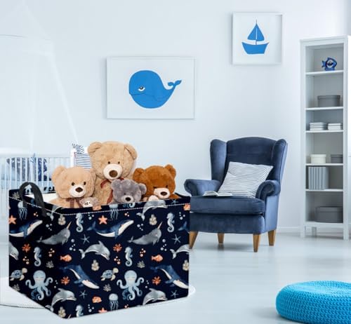 Rectangular Ocean Basket Kids Baby Storage Bin Organizer Box - Image 4