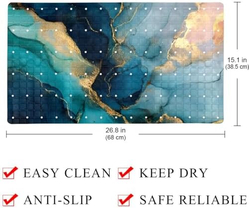 Non Slip Bathtub and Shower Mat 26.8x15.1 inch, Bath Mat - Image 4