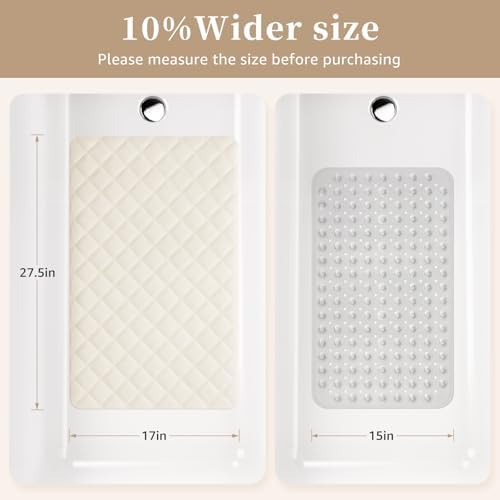 Yolife Bathtub Shower Mat Non Slip, Natural Rubber Bath Tub Floor Liner Mats - Image 4