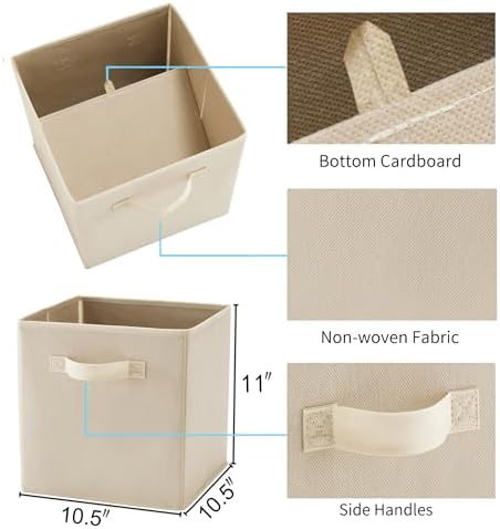 MAX Houser 6 Pack Foldable Fabric Storage Bins - Image 3