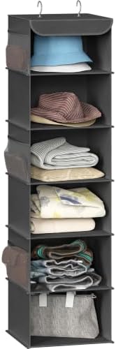 Simple Houseware 6 Shelf Hanging Closet Organizer, Dark Gray by SimpleHouseware