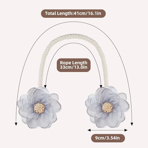 AULEEP Flower Curtain Holdbacks Tiebacks - Image 2