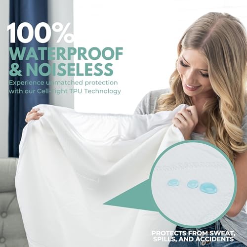 RestLine Premium Bamboo Waterproof Mattress Protector - Image 2