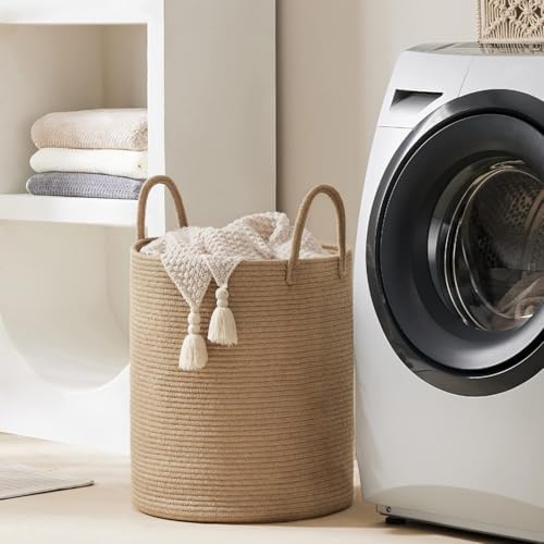 Woven Rope Laundry Hamper Basket by YOUDENOVA, 72L Tall Luandry Basket - Image 6