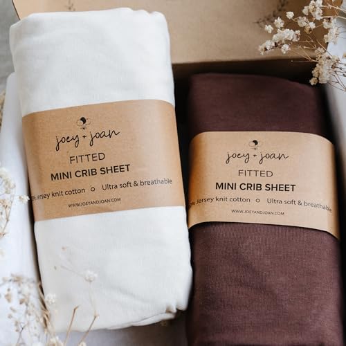 Joey + Joan Mini Portable 24x38 Fitted Crib Sheets – Compatible by JoeyJoan