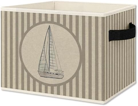 Vintage Vintage Sailboat Nautical Storage Bins Box by Unknown