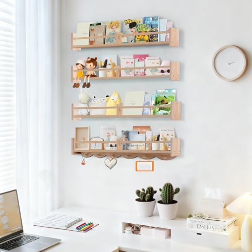 34Inch Nursery Book Shelves Wall Mounted, Floating Book Shelf - Image 5