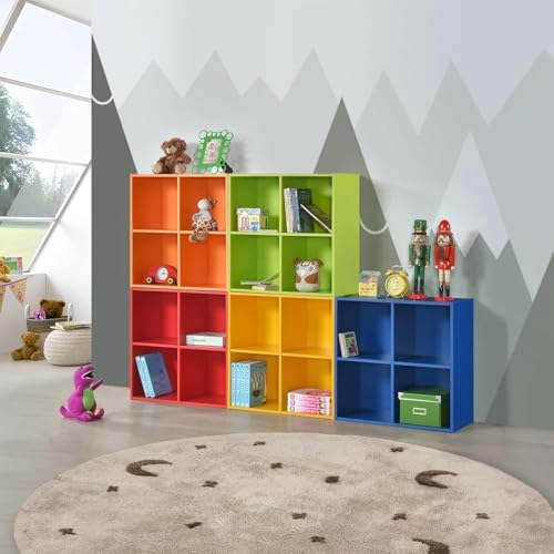 KB Designs - Green 4 Cube Storage Organizer Book Shelf, Toy Storage Organizer - Image 5