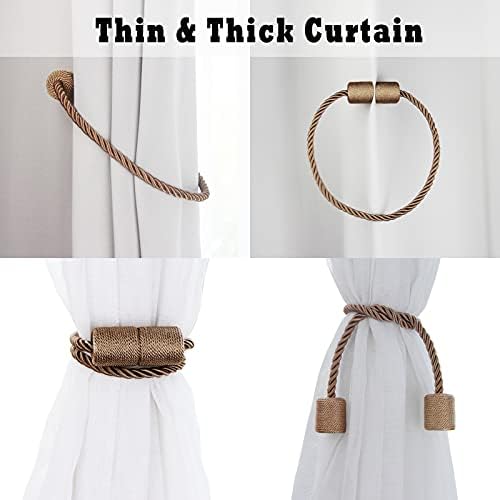 4 Pack Strong Magnetic Curtain Tiebacks Outdoor Elegant Decorative Tie Backs - Image 5