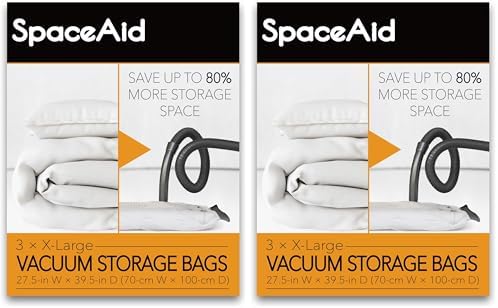 SpaceAid Jumbo Vacuum Storage Bags, Space Saver Sealer Compression Bags by SpaceAid