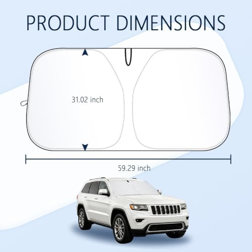 Car Windshield Sun Shade, Foldable Sun Shade - Image 2